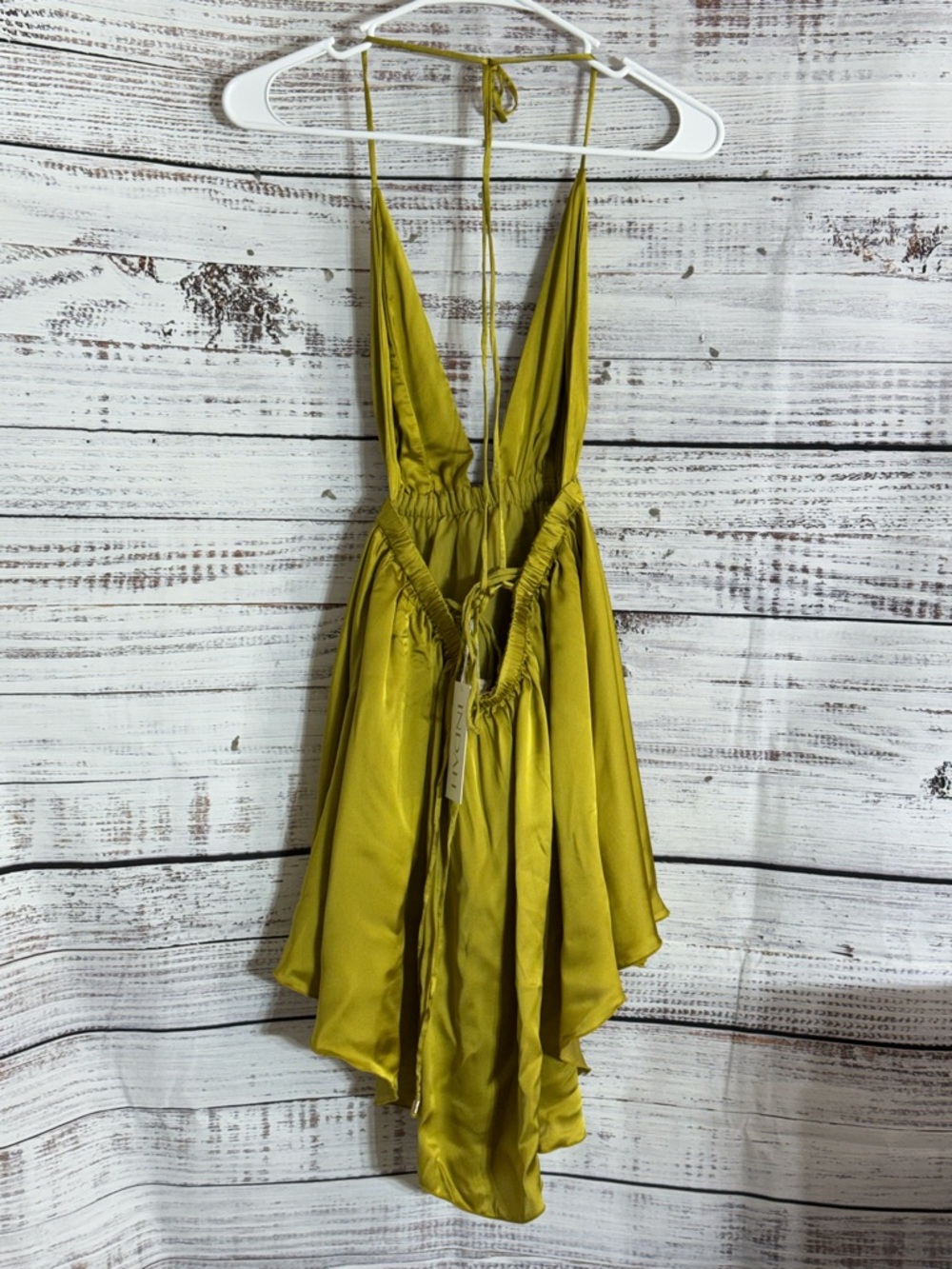 India Dress Womens Size Small trust babydoll Satin in Eve Mini Cover up Flirty - Picture 5 of 15